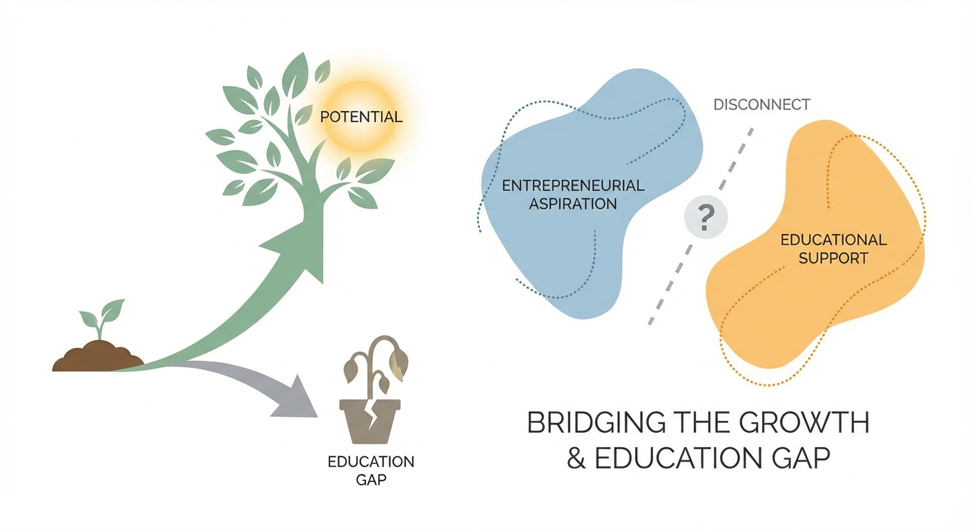 The Untapped Potential: Early Child Entrepreneurial Aspirations and the Education Gap